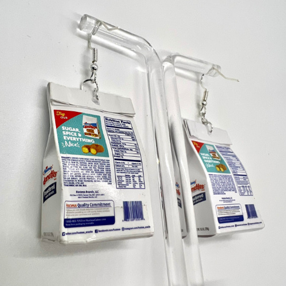 Donettes Earrings - Mini Brands Earrings - Hostess Mini Powder Donuts Earrings - Picture 3 of 6